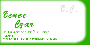 bence czar business card